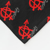 Gender Anarchy (Sm) – 黒クラシック色のタイル フリースブランケット (角)
