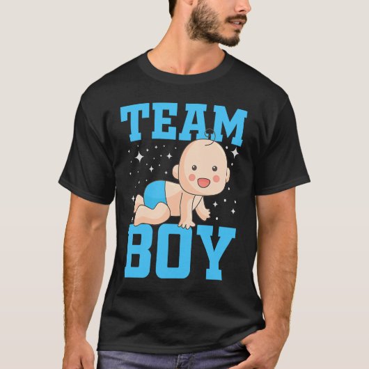 Gender Announcement  Team Boy Baby Party Reveal Pr Tシャツ (正面)