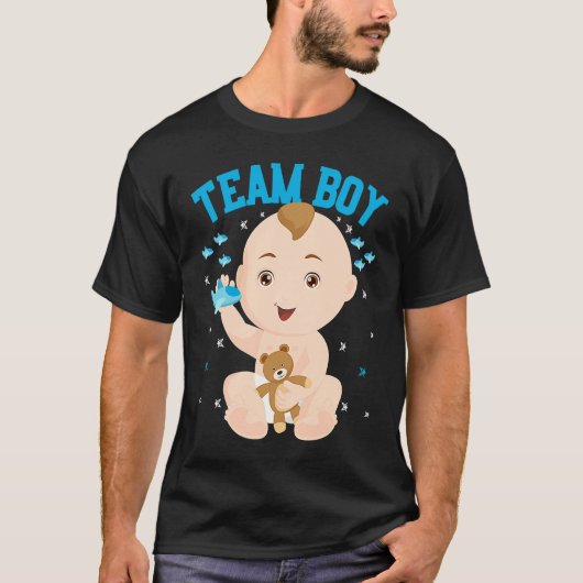 Gender Announcement  Team Boy Baby Party Reveal Pr Tシャツ (正面)