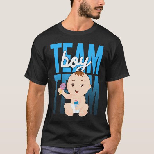Gender Announcement  Team Boy Baby Party Reveal Pr Tシャツ (正面)