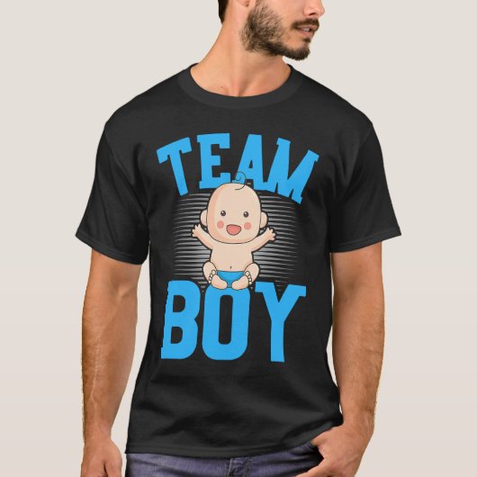 Gender Announcement  Team Boy Baby Party Reveal Pr Tシャツ (正面)