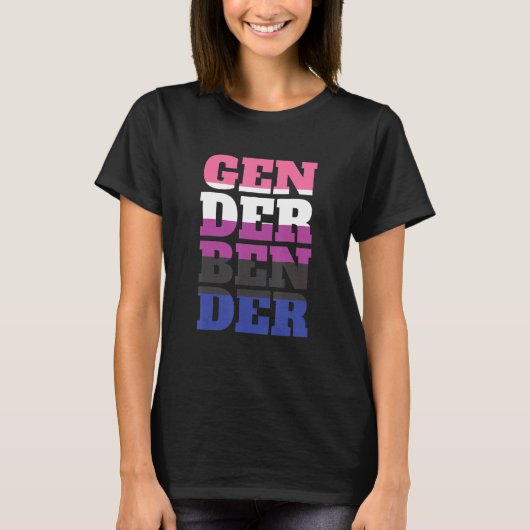 Gender Fluid Non Binary -プライドニュートラルGender Ben Tシャツ (正面)