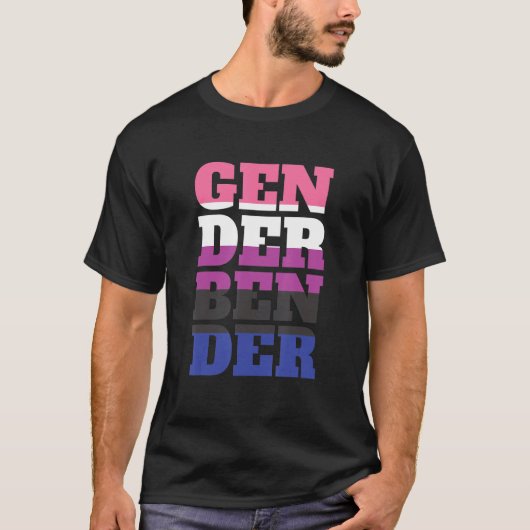 Gender Fluid Non Binary - Pride Neutral Gender Ben Tシャツ (正面)