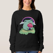 Gender Fluid Pride Flag Cute Frog Mushroom Subtle スウェットシャツ (正面)