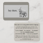 gender-inclusive conversation cards (100 qty) 名刺 (正面/裏面)