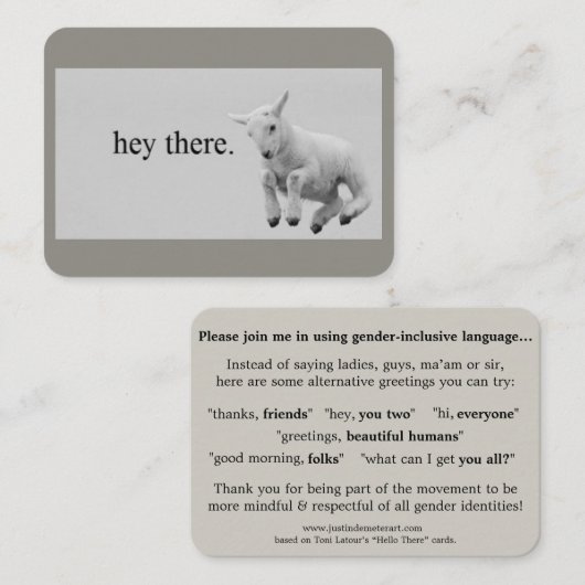 gender-inclusive conversation cards (100 qty) 名刺 (正面/裏面)