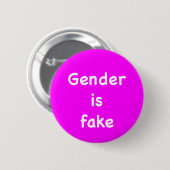 Gender is fake 缶バッジ (正面&裏面)