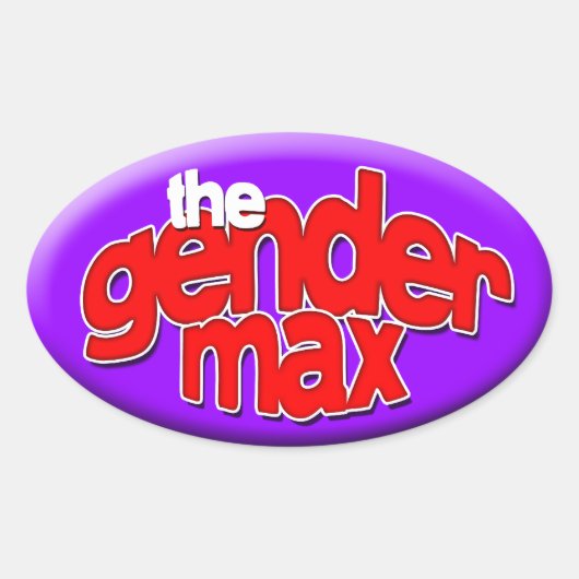 Gender Maxステッカー 楕円形シール (正面)