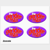 Gender Maxステッカー 楕円形シール (シート)