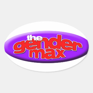 Gender Maxステッカー 楕円形シール