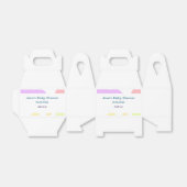 Gender neutral abstract shapes baby shower name フェイバーボックス (折り畳みなし)