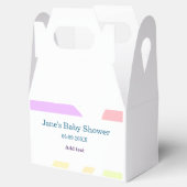 Gender neutral abstract shapes baby shower name フェイバーボックス (オープン)