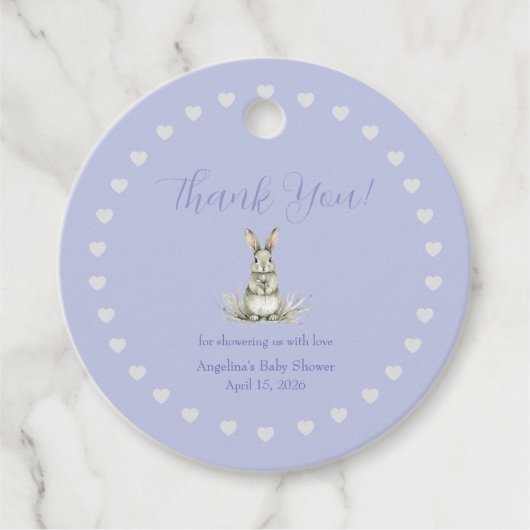 Gender Neutral Baby Shower Favor Tag フェイバータグ (正面)
