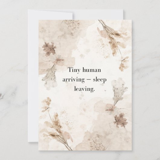 Gender Neutral Baby Shower Invitation Card 招待状 (正面)