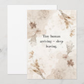 Gender Neutral Baby Shower Invitation Card 招待状 (正面/裏面)