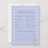 Gender Neutral Baby Shower Prediction Game Card 招待状 (正面)