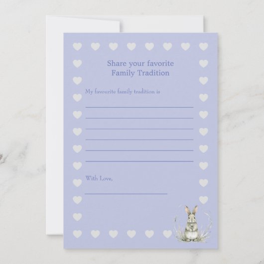 Gender Neutral Baby Shower Prediction Game Card 招待状 (裏面)