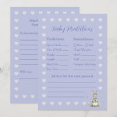 Gender Neutral Baby Shower Prediction Game Card 招待状 (正面/裏面)