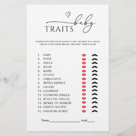 Gender Neutral Baby Traits Game