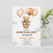 Gender Neutral Bear Baby Shower Invitation 招待状 (スタンド正面)