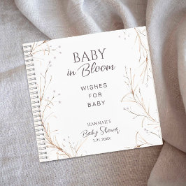 Gender-Neutral Boho Baby in Bloom Wishes for Baby ノートブック