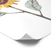 Gender Neutral Boho  Baby Shower Welcome Sign ポスター (角)