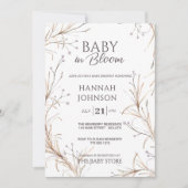 Gender-Neutral Boho Wildflower Baby in Bloom  招待状 (正面)
