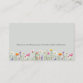 Gender Neutral Boho Wildflower Diaper Raffle Card ノートカード (裏面)