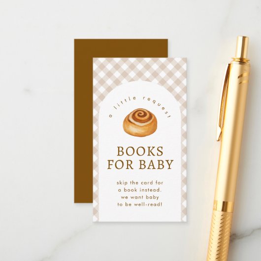 Gender Neutral Bun In The Oven Books For Baby エンクロージャーカード (正面/裏面インサイチュ)