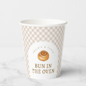 Gender Neutral Cinnamon Bun In Oven Baby Shower 紙コップ (裏面)