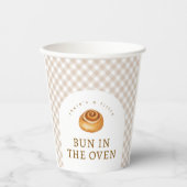 Gender Neutral Cinnamon Bun In Oven Baby Shower 紙コップ (正面)