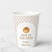 Gender Neutral Cinnamon Bun In Oven Baby Shower 紙コップ (裏面)