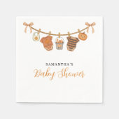Gender Neutral Clothesline Halloween Baby Shower  スタンダードカクテルナプキン (正面)