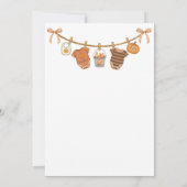 Gender Neutral Clothesline Halloween Baby Shower  招待状 (裏面)