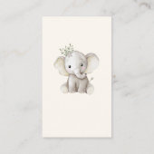 Gender Neutral Cute Elephant Books for Baby Card 名刺 (裏面)