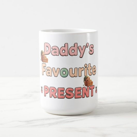 Gender-Neutral, Cute Personalized Mug コーヒーマグカップ (中央)