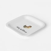 Gender Neutral Duck Baby Shower Plate ペーパープレート (傾斜あり)