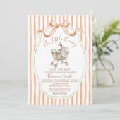 Gender Neutral Easter Spring Bunny Baby Shower 招待状 (スタンド正面)