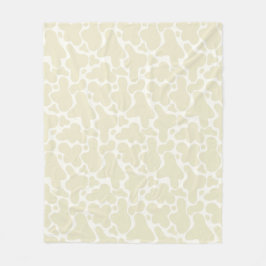 Gender Neutral Gift Wrap | Beige Cow Print フリースブランケット