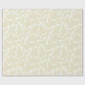 Gender Neutral Gift Wrap | Beige Cow Print ラッピングペーパー (フラット)