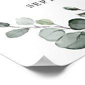 Gender Neutral Greenery Baby Shower Welcome Sign ポスター (角)