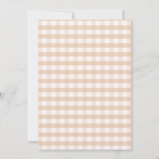 Gender Neutral Ivory Beige Bunny Baby Shower 招待状 (裏面)