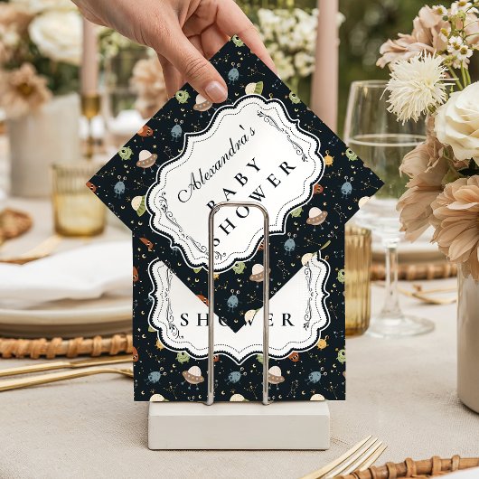 Gender Neutral Planet Safari Baby Shower スタンダードカクテルナプキン