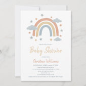 Gender Neutral Rainbow Baby Shower Invitation 招待状 (正面)