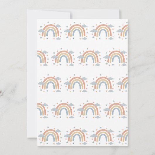 Gender Neutral Rainbow Baby Shower Invitation 招待状 (裏面)