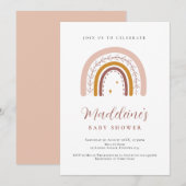 Gender Neutral Rainbow Baby Shower invitation 招待状 (正面/裏面)