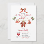 Gender Neutral Santa Clothesline Baby Sprinkle  招待状 (正面)