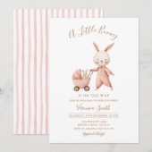 Gender Neutral Spring Some Bunny Baby Shower 招待状 (正面/裏面)
