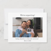 Gender Neutral Ultrasound Photo baby Announcement  (正面)