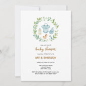 Gender Neutral Vintage Toys Baby Shower  招待状 (正面)